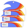 Picture of ulu Lagoon Hanging Car Air Freshener | Tropical Beach Coconut Surf Wax Scent Mini Wave | Long Lasting Car Freshener, Closet and Beyond | Made In USA | 3 Pack (Retro)
