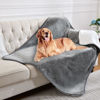 Picture of Yaning Waterproof Blanket for Bed Couch Sofa, Soft Liquid Pee Proof Pet Blanket for Dog Puppy Cat, Reversible Sherpa Fleece Furniture Protector (Grey, 50x60 inches)
