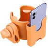 Picture of Suranew Adjustable Stroller Cup Holder with Phone Holder for Baby Stroller for Family Members (Orange)
