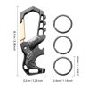Picture of Kivssi Heavy duty metal keychains, Carabiner clip Car key chains,Fashion family keychain bottle opener and 3 Key Rings suitable for men and women.（Gold-1pcs）