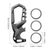 Picture of Kivssi Heavy duty metal keychains, Carabiner clip Car key chains,Fashion family keychain bottle opener and 3 Key Rings suitable for men and women.(Black-2pcs)