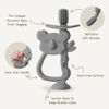 Picture of Moonkie Teething Toy, Safe & Easy to Hold BPA Free Silicone Teethers, 360° Baby Toothbrush with Suction Base, Teether Toys Best for Babies 6-12 Months (Koala Lunar Grey)