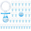 Picture of Pacifiers for Baby Shower Game, 36 Plastic Pacifiers for Baby Shower Decoration DIY, Large Size Baby Shower Pacifiers, Gender Reveal Party Table Scatter/Hunt Baby Shower Game Props(Blue, 2.75 in)