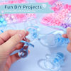 Picture of Pacifiers for Baby Shower Game, 36 Plastic Pacifiers for Baby Shower Decoration DIY, Large Size Baby Shower Pacifiers, Gender Reveal Party Table Scatter/Hunt Baby Shower Game Props(Blue, 2.75 in)
