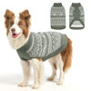 Picture of HOMIMP Dog Sweater Argyle - Warm Sweater Winter Clothes Puppy Soft Coat, Ugly Dog Sweater for Small Medium and Large Dogs, Pet Clothing Boy Girl, Grey L