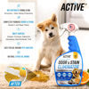 Picture of Pet Odor and Stain Eliminator - 32 oz ACTIVE Enzyme Cleaner for Dog & Cat Urine, Stain Remover Spray for Carpet, Upholstery, Hardwood, Spot Cleaning, Deodorizer for Dogs Cats Pets - Natural Citrus Oil