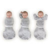 Picture of SwaddleDesigns Omni Swaddle Sack for Newborn, Transitional Swaddle Sack with Wrap & Arms Up Sleeves & Mitten Cuffs, Easy Transition Swaddle Sleep Sack, Heathered Gray, Eat & Sleep, Small, 0-3 Months