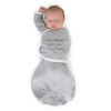 Picture of SwaddleDesigns Omni Swaddle Sack for Newborn, Transitional Swaddle Sack with Wrap & Arms Up Sleeves & Mitten Cuffs, Easy Transition Swaddle Sleep Sack, Heathered Gray, Eat & Sleep, Small, 0-3 Months