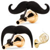 Picture of Brasstache 2.0 Combo Pack - [2-Pack] The Original Clip-on Mustache for Brass Instrument Mouthpieces, XL and Handlebar Combo Version (French Horn)