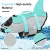Picture of EMUST Dog Life Vest, Dog Life Jacket for Small, Medium, Large Dogs with Rescue Handle Flotation Vest Safety Lifesaver for Swimming Pool Beach Boating Water, (S, Turquoise)