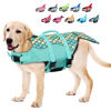 Picture of EMUST Dog Life Vests, Dog Life Preserver for Swimming, Boat, Pool, Ripstop Dog Life Jacket with High Buoyancy and Lift Handle for Small and Medium Breeds, (M, Green)