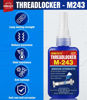 Picture of ThreadLocker Blue, Thread Lock Medium Strength Lock Tight for Nuts, Bolts, Fasteners and Metals, Anaerobic Curing Metal Glue to Prevent Loosening and Corrosion (M243-50ml)
