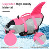 Picture of EMUST Dog Life Jacket, Ripstop Dog Lifesaver Vests with Rescue Handle for Small Medium and Large Dogs, Pet Safety Swimsuit Preserver for Swimming Pool Beach Boating (XS,Pink)