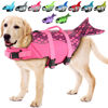 Picture of EMUST Dog Life Jacket Mermaid, Ripstop Dog Life Vests with Rescue Handle for Small Medium and Large Dogs, Pet Safety Swimsuit Preserver for Swimming Pool Beach Boating, XS