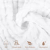 Picture of Yoofoss Muslin Baby Washcloths 100% Cotton Face Towels 10 Pack Wash Cloths for Baby 12x12in Soft and Absorbent Baby Wipes (White)