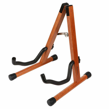 Picture of Neboic Guitar Stand, Wood Acoustic Guitar Stand, Electric Guitar Stand，Bass Classic banjo Guitar Stand, Portable Guitar Stand Holder for Multiple Guitars, Guitar Accessories