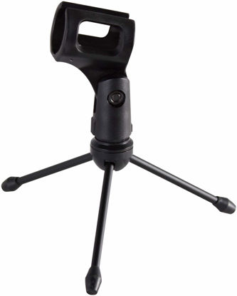 Picture of Gator Frameworks Mini Tripod Desktop Microphone Stand with Clip for Wireless Mics and Collapsible Legs (GFW-MIC-0251)