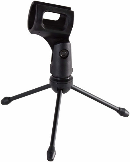 Picture of Gator Frameworks Mini Tripod Desktop Microphone Stand with Clip for Wireless Mics and Collapsible Legs (GFW-MIC-0251)