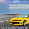 Picture of Sun Shade Sunshade for Chevrolet Camaro Coupe 2016-2024 Windshield Cover, 2-Layers Sun Shield 240T Silver Coating Sun Visor for Chevy Camaro Coupe Window Shade Blocks UV Rays Car Accessories