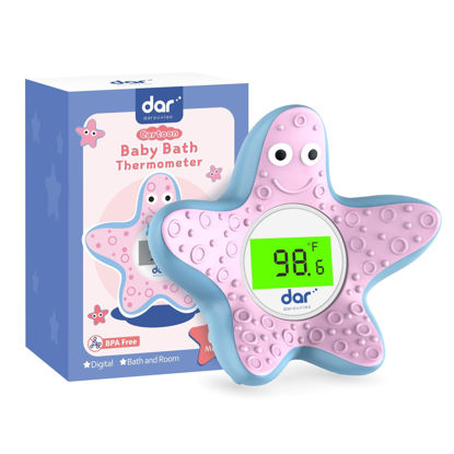 Picture of Baby Bath Thermometer, Digital Water Temperature Thermometer with 3 Color Backlit and Temperature Warning, Safety Bath Tube Thermometer Floating Toy for Infant, Toddler