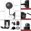 Picture of SANGMO Grey 180° Motorcycle Helmet Rack, Rotation Metal Helmet Holder Wall Mount, Helmet Holder Bike with 2 Hooks Helmet Hanger for Motorcycle Bike Coats, Caps, Baseballs, Rugby Helmet