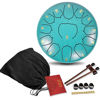 Picture of Rain Drum for Outside ，Steel Tongue Drum 6.5 Inch 13 Notes，Sound Healing Instruments for Musical Education Entertainment Meditation Yoga Zen Gifts (Malachite Green, 6.5 Inches 13 Notes)