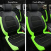 Picture of CAR PASS® Universal Luminous Leather Two Front Seat Covers Front only,Sport seat Covers fits Most Cars, SUVs CRV, Trucks F150, Coupe, Sedan and Vans Airbag Compatible (Black Green)