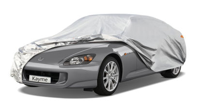 Picture of Kayme 6 Layers Car Cover Custom Fit for Honda S2000 (1999-2009) Waterproof All Weather for Automobiles, Outdoor Full Cover Rain Sun UV Protection.Silver