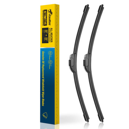 Picture of Raidbee® 22+22 inch 2 pack Silicone Windshield Wiper blades Replacement for Ford Explorer 2010-2005 Expedition 2006-1999 F150/F250/F350 2021-2012, Impala 2013-2006 +More Silicone Wiper Blades