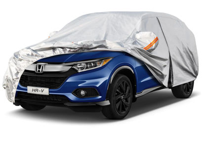 Picture of Kayme 6 Layers SUV Car Cover Custom Fit for Honda HR-V HRV (1995-2024) Waterproof All Weather for Automobiles, Outdoor Full Cover Rain Sun UV Protection.Silver