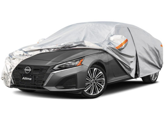 Picture of Kayme 6 Layers Car Cover Custom Fit for Nissan Altima (2002-2024) Waterproof All Weather for Automobiles, Outdoor Full Cover Rain Sun UV Protection.Silver