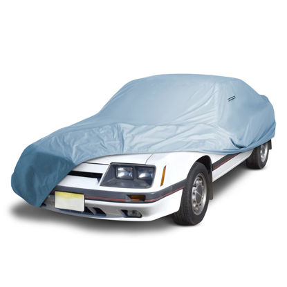 Picture of iCarCover Custom Car Cover for 1979-2004 Ford Mustang Waterproof All-Weather Rain Snow UV Sun Protector Full Exterior Weatherproof Indoor Outdoor Car Cover