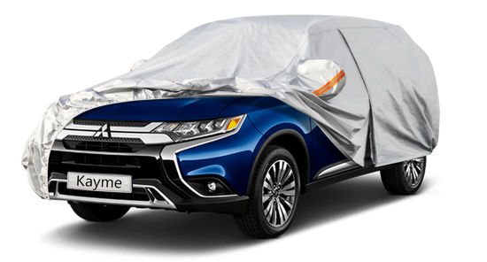 Picture of Kayme 6 Layers SUV Car Cover Custom Fit for Mitsubishi Outlander (2005-2024) Waterproof All Weather for Automobiles, Outdoor Full Cover Rain Sun UV Protection.Silver