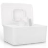 Picture of LEQXGO Baby Wipes Dispenser, Wipes Dispenser Baby Wipes Case, Baby Wipe Holder for Fresh Wipes, Non-Slip Wipes Case, Wipe Container with Sealing Design Lid (White)