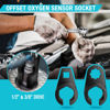 Picture of DURATECH 5PCS O2 Oxygen Sensor Socket Thread Chaser Set, 3/8" 1/2" Drive x 7/8" 22mm Oxygen Sensor Wrench Remover O2 Sensor Removal Tool Kit