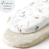 Picture of GRSSDER Stretch Ultra Soft Fitted Bassinet Sheet Set 2 Pack, Universal Fit for Bassinets Baby Cradle Moses Basket Oval Rectangle Mattress Safe and Snug, Stylish Watercolor Rabbit Pattern