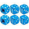 Picture of MEAJOO 6PCS Aluminum Dice Tire Valve Stem Caps, Universal Aluminium Alloy Dustproof Tire Valve Stem Covers for Cars, SUV, Trucks, Bikes, Motorcycles, Bicycles(Light Blue)