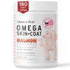Picture of Salmon Oil for Dogs - Soft Chew Omega Treats for Skin and Coat - Fish Oil Blend of Essential Fatty Acids, Omega 3 and 6, Vitamins, Antioxidants and Minerals - Made in USA (180 Chews, Salmon)