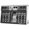 Picture of 8 Channel Audio Mixer DJ Mixer Sound Board Console 16 Dsp USB Audio Interface MP3 Input +48V Phantom Bluetooth Studio Mixer Audio For Karaoke Streaming Recording