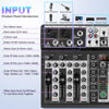 Picture of 8 Channel Audio Mixer DJ Mixer Sound Board Console 16 Dsp USB Audio Interface MP3 Input +48V Phantom Bluetooth Studio Mixer Audio For Karaoke Streaming Recording