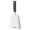 Picture of LEKATO 10 Inch Cowbell Noise Makers, Cow bell with Handle for Sporting Events Cheering Steel Cow Bell for Football Games,Party, Concert, Graduation, School, Farm Ranch(White)