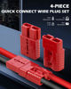Picture of Orion Motor Tech Wire Connector 4 Pack, 175A Wire Harness Plug Kit for 2 to 4 Gauge Cables, 12V to 36V Battery Quick Connect Disconnect Set for Car Bike ATV Winches Lifts Motors More, Set of 4, Red