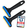 Picture of Car Ice Scraper Brass Blade - fast, easy & efficient - [ 2 Pack ] Brass Ice Scraper for Car - Ice Scrapers for Car Windshield Ice Scraper - Original Murska from Europe - for Winter - A054-2 Black Blue