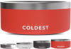 Picture of Coldest Dog Bowl - Anti Rust Metal & Non Slip Dog Bowls Large, Spill Proof Heavy Duty 3 Layers Insulated Dog Bowl - Food and Water Bowl for Dogs, Cats & Pets, Dishwasher Safe (100 oz, Crimson Red)