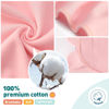 Picture of GLLQUEN BABY Swaddle Blankets for Baby Girls, Orange Pink Feather & Wave Point, 3 Pack Wrap Set, Newborn Adjustable Swaddles Sleep Sack, 0-3 Months (Small/Medium)