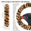 Picture of Accmor Fluffy Car Steering Wheel Cover, Universal Fuzzy Auto Wheel Cover & Handbrake Cover & Gear Shift Cover Set, Anti-Slip Tiger Stripe Warm Fur Vehicle Wheel Protector Car Accessories for Men Women