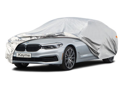 Picture of Kayme 6 Layers Car Cover Custom Fit for BMW 6 Series / 8 Series (2003-2024) Waterproof All Weather for Automobiles, Outdoor Full Cover Rain Sun UV Protection.Silver