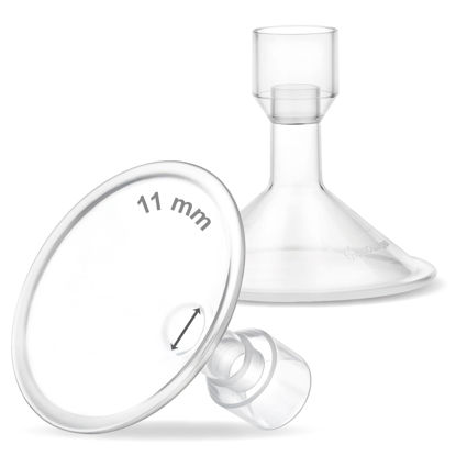 Picture of Maymom MyFit 11 mm Small Shields, Compatible with Medela Breast Pump- PersonalFit, Freestyle, Harmony, Maxi, Flex Connector, Connect to Widemouth/Narrow Connector, 2pcs