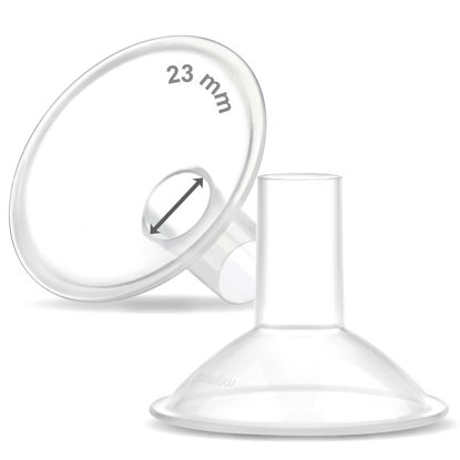 Picture of Maymom MyFit Crater Series 23mm Two-Piece Design Small Breastshield Compatible with Medela Breast Pumps; Not Original Medela Pump Parts; Replace Medela Shields; Fit Flex Connector; 2pc