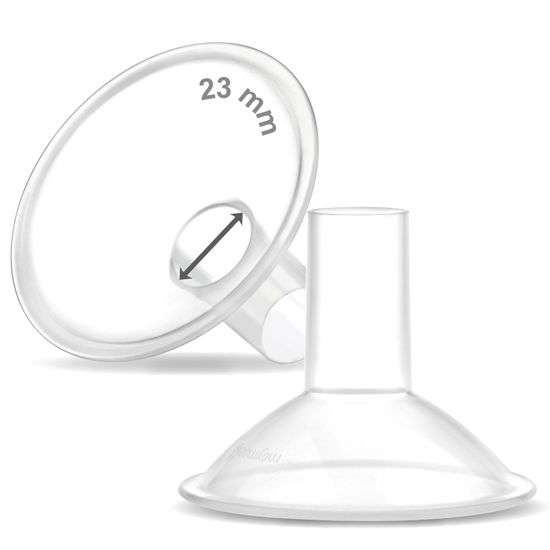 Picture of Maymom MyFit Crater Series 23mm Two-Piece Design Small Breastshield Compatible with Medela Breast Pumps; Not Original Medela Pump Parts; Replace Medela Shields; Fit Flex Connector; 2pc